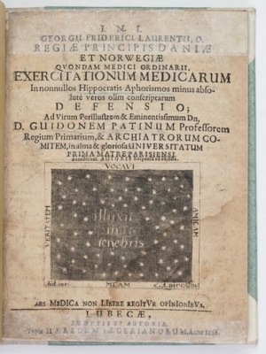 LAURENTIUS G. - Exercitationum Medicarum in nonnullos Hippocratis Aphorismos. 1666.