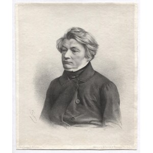 Litografowany portret A. Mickiewicza z 1857.