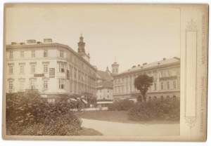 [Lviv - fragment of St. Mary's Square - view photograph - shot in cabinet format]. [1870s/1980s]....