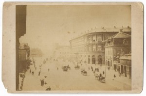 [WARSAW - Krakowskie Przedmieście - view photograph - cabinet format shot]. [ca. 1884]....