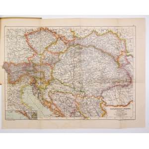 [AUSTRO-WĘGRY, EUROPA]. Karte von Europa [...]. Beilage: Österreich-Ungarn [...]. Dwie mapy barwne form. 33,8x47,...