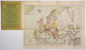 [AUSTRO-HUNGARY, EUROPE]. Karte von Europa [...]. Beilage: Österreich-Ungarn [...]. Two color maps form. 33,8x47,...