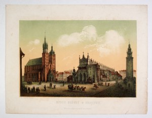 [KRAKOW]. The main square in Cracow. 1875.