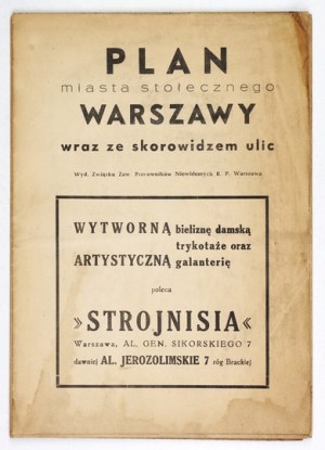 [WARSAW]. Plan of the capital city of Warsaw [1947].