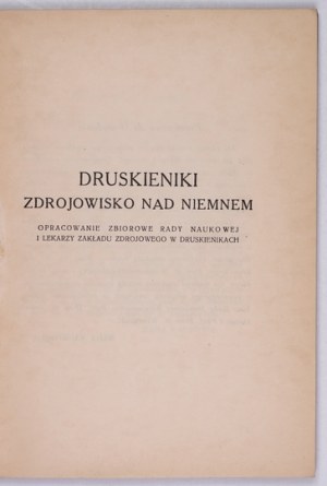 DRUSKIENIKI, a health resort on the Nemunas River. Elabor. Collective of the Scientific Council and doctors of the spas. Published....