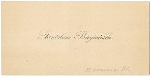 [BAGIEŃSKI Stanisław]. Stanisław Bagieński.