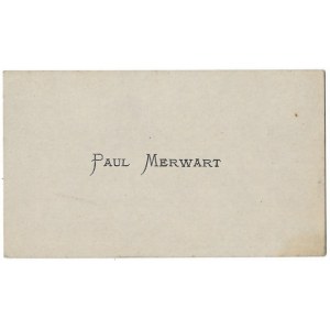 [MERWART Paul]. Paul Merwart.