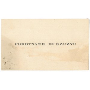 [RUSZCZYC Ferdynand]. Ferdynand Ruszczyc.