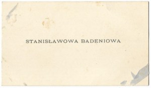 [BADENI Cecilia]. Stanislawowa Badeniowa.