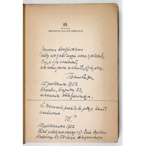 PEIPER T. - Christopher Columbus. 1949. dedication by the author to J. Hordynski.