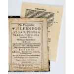 BIRKOWSKI Fabian [Adam] - Ná Pogrzebie Wielebnego Oyca X. Piotra Skargi, Theologa Societatis Iesv, Wielkiego Kaznodzieie...