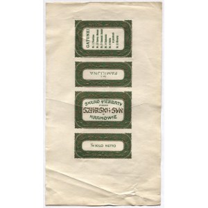 SZARSKI &amp; SON, Tea Depot in Cracow. No. 1 Familijna. 1/20 kilo net.