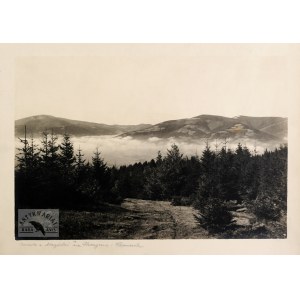 [MOUNTAINS - Carpathian Mountains - Silesian Beskid - view from Magorka to Skrzyczne and Klimczok - view photograph]. [1921-1931]...