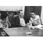 Czeslaw Milosz with a visit to the Literary Publishing House. 1981.