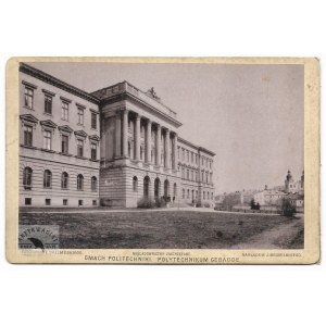 [LWÓW - nowy gmach Szkoły Politechnicznej - fotografia widokowa - ujęcie w formacie gabinetowym]. [2. poł. XIX w.]...