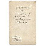 [ZAJĄCZKOWSKI Józef - fotografia portretowa - ujęcie w formacie card de visite]. [1863]. Fotografia form....