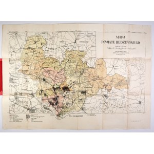 Map of Będzin County from the 1920s.