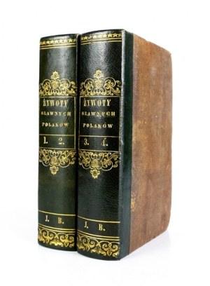 ŻYWOTY sławnych Polaków. Vol. 1-4. Radom 1830 [n.w.]. 16d, pp. [4], 249; [2], 318; [2], 287; [2], 282. bound in 2 vols....