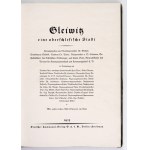 [GLIWICE]. Gleiwitz, eine schlesische Stadt. Mit zahlreichen Abbildungen im Text. Berlin 1925....