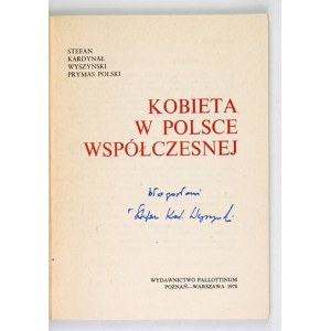 S. WYSZYŃSKI - Kobieta w Polsce współczesnej. 1978. Dedykacja autora.