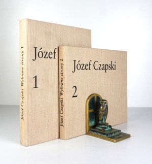 OLECHNOWICZ Emilia - Józef Czapski. Selected pages. From the diaries 1942-1991. selected and compiled by .... [T.] 1-...