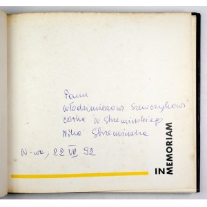 Władysław Strzemiński - in memoriam. 1988. Z dedykacją Niki Strzemińskiej.