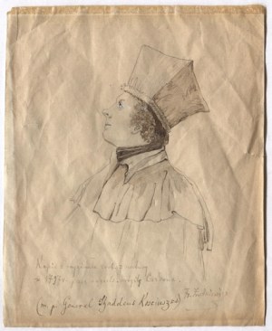 ŻYTKIEWICZ F. - Tadeusz Kosciuszko. Lavendered ink, gouache.