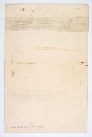 POTOCZEK I. - SKS Cracovia - tapestry design. Pencil drawing, colored in gouache, not before 1957,...