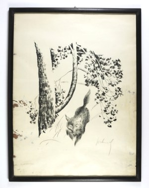 SICHULSKI K. - Fox. Sign lithograph from the 