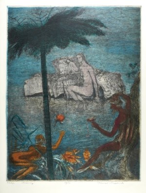 SRZEDNICKI K. - Susans. Hand-colored etching signed in 1979 and num. 44/50.
