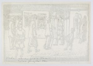 STERN J. - Street in the Lviv Ghetto II. Print No. 3/10 with authentication by the artist's widow.