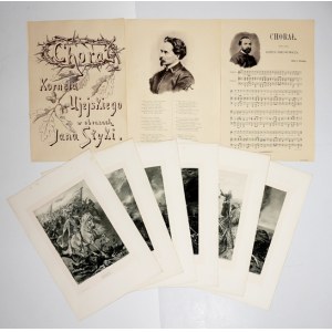 UJEJSKI Kornel - Chorał w obrazach Jana Styki. [Lwów 1894. Nakł. A. St. i Sp.]. folio, k. [3], tabl. 6. oryg....
