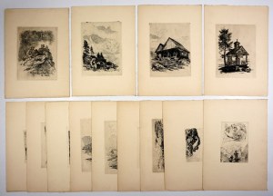 ELJASZ-RADZIKOWSKI W. - Studja z Tatr. Cracow 1904. 13 etchings of the Tatra Mountains.