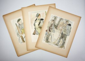 GOTTLIEB L. - Polish Legjony. Portfolio of 20 (of 22) color lithographs. 1936.