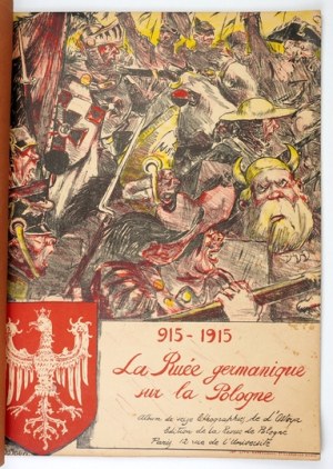 [SOSZYŃSKI Jerzy] d'Ostoya - La ruée germanique sur la Pologne. 915-1915. Album de seize lithographie de .....