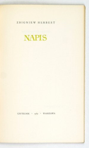 HERBERT Z. - Caption. 1969. 1st ed.