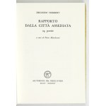 HERBERT Zbigniew - Rapporto dalla città assediata. 24 poesie. A cura di Pietro Marchesani. Milano 1985. All&#...