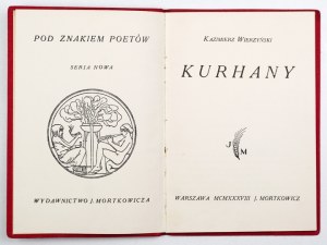 WIERZYŃSKI Kazimierz - Barrows. Warsaw 1938. published by J. Mortkowicz. 16d, pp. 49, [2]. Orig. binding pł....