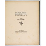 ZEGADŁOWICZ E. – Siedem pieśni o Kasprowiczu. 1927. Egz. autorski w oprawie R....
