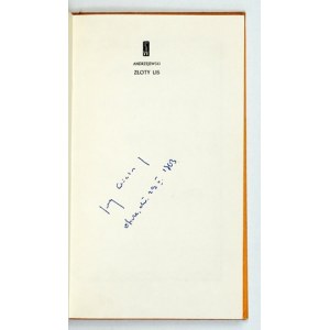 ANDRZEJEWSKI J. - Złoty lis. 1963. Z dedykacją autora.