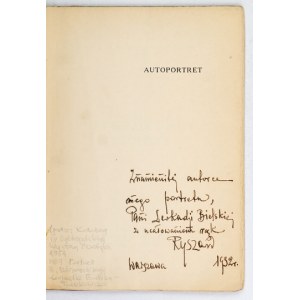 DOBROWOLSKI S. R. - Autoportret. Poezje. Wilno-Warszawa 1932. Dedykacj aautora.