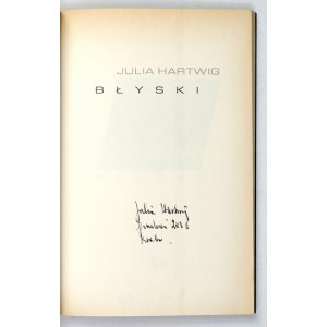HARTWIG J. - Błyski. 2002. Podpis autorki.