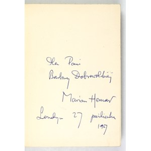 HEMAR M. - Siedem lat chudych. 1955. Dedykacja autora.