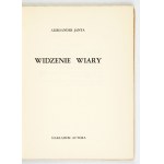 JANTA A. - Widzenie wiary. 1946. Dedykacja autora.