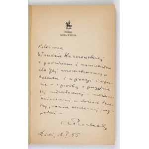 PIECHAL M. - Nowa wiosna. 1954. Dedykacja autora.