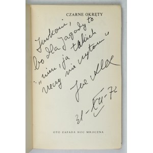 ALEX J. - Czarne okręty, cz. 1. 1972. Dedykacja autora.
