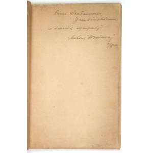 SŁONIMSKI A. - Parada. 1920. Dedykacja autora dla W. Grubińskiego.