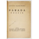 SŁONIMSKI A. - Parada. 1920. Dedykacja autora dla W. Grubińskiego.