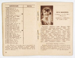 CALENDARBOOK of book lovers for 1930. Poznan. Nakł. Polsk. Tow. Wydawców Książek, Druk. św. Wojciecha. 16, s....