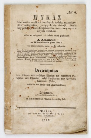 A LIST OF RARE AND IMPORTANT WORKS, including manuscripts and autographs pertaining to Polish history and literature, wr...